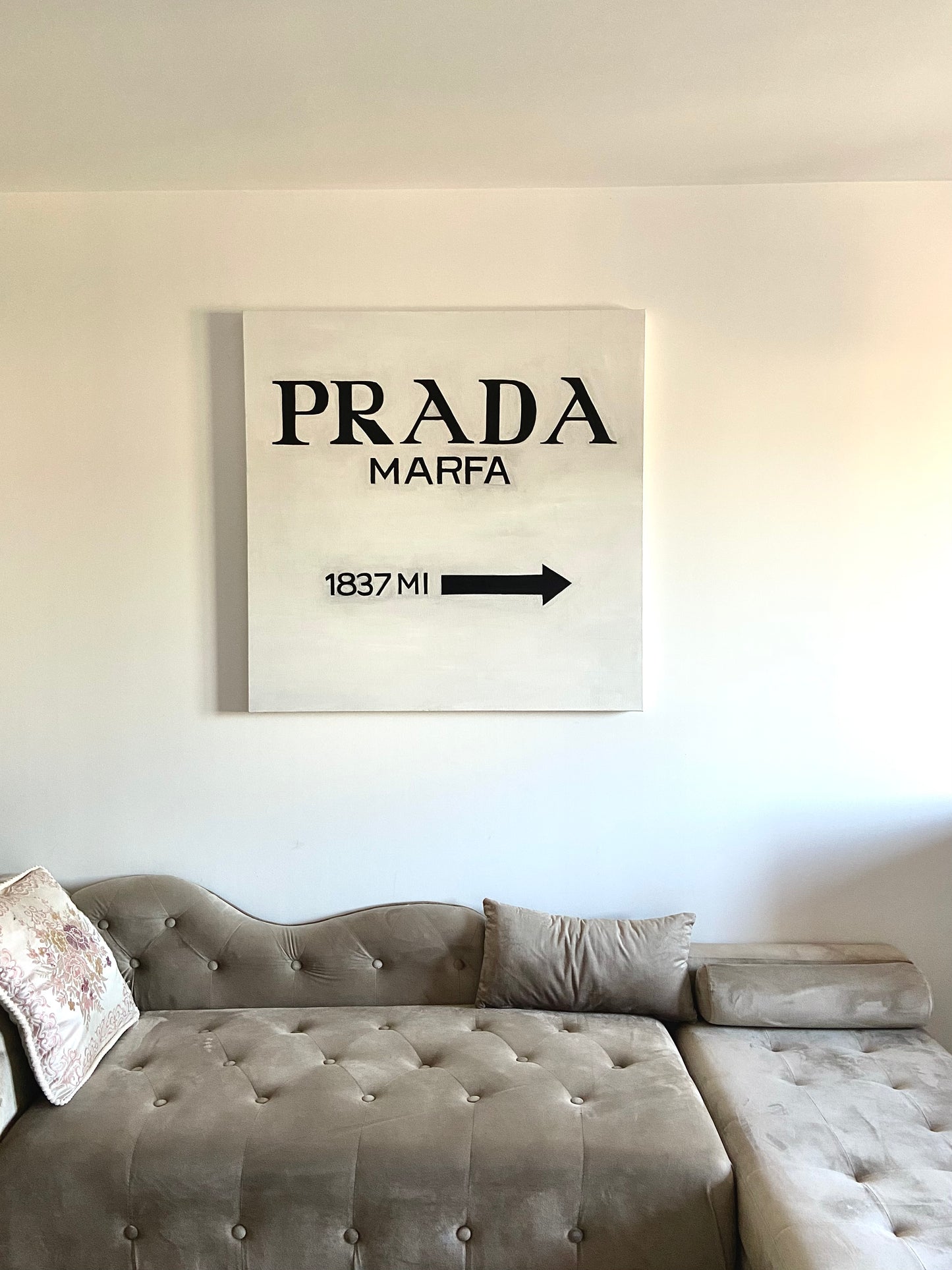 “PRADA MARFA” Original designed art on canvas