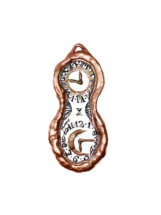 Original Antique Hourglass crashed clock