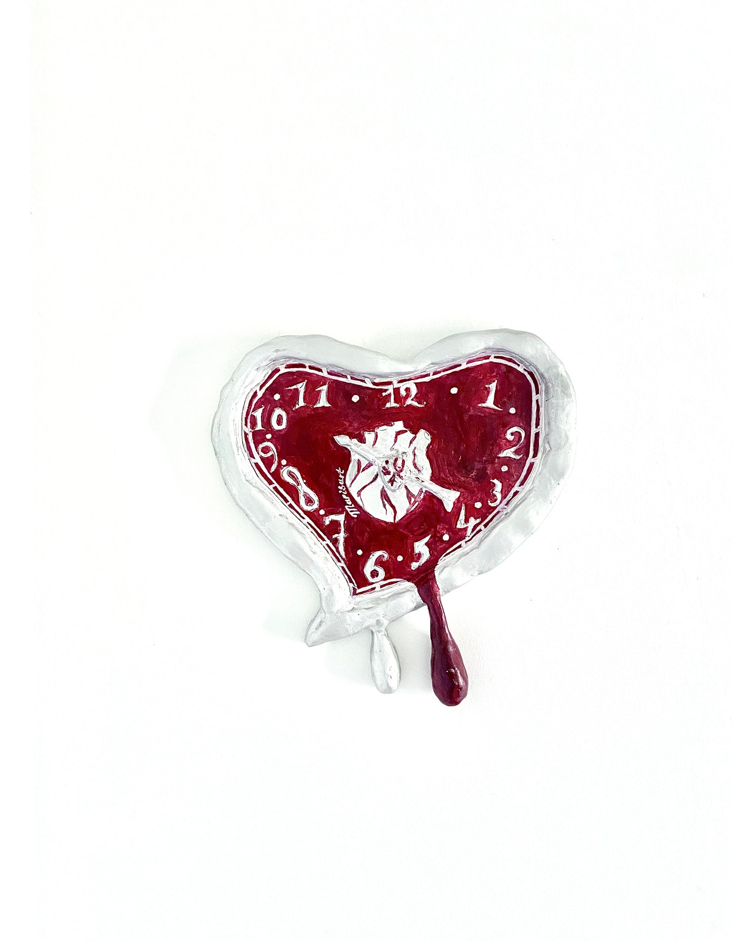 Original Heart-shaped crashed clock